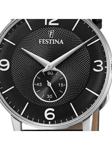 Festina Analog-Armbanduhr Festina Klassik schwarz mittel (ca. 36mm)