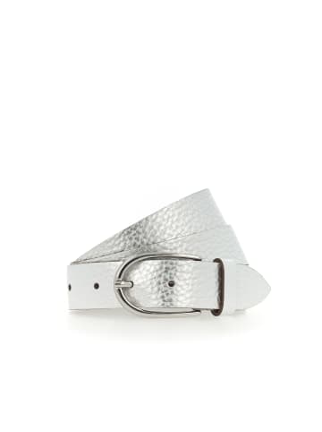 Vanzetti Ledergürtel in Silber Metallic