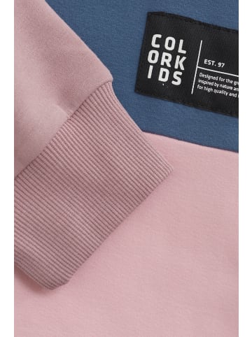 Color Kids Hoodie COSweat Colorblock in Rosa