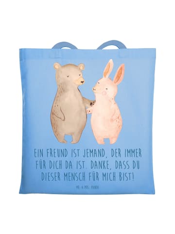 Mr. & Mrs. Panda Tasche Freund fürs Leben mit Spruch in Sky Blue