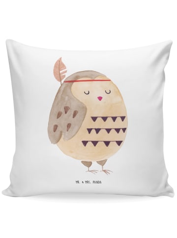 Mr. & Mrs. Panda kuschelkissen 40x40 Eule Federschmuck ohne Spruch in Weiß