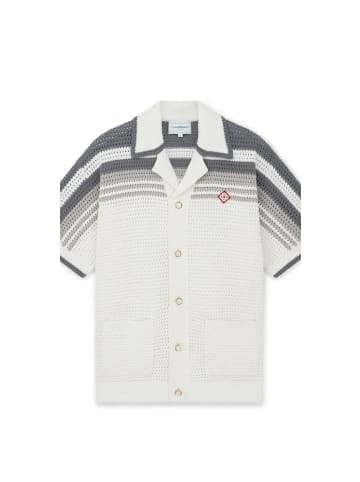 Casablanca  Tennis Crochet Hemd weiß grau