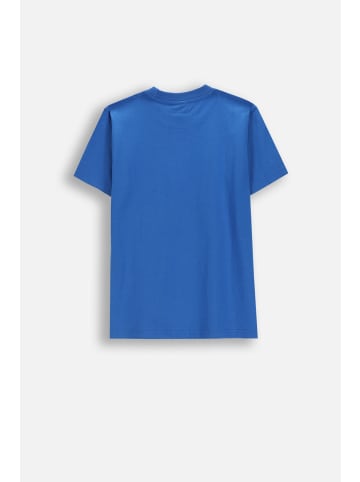 Coccodrillo Baumwoll-T-Shirt mit kurzen Ärmeln in blau