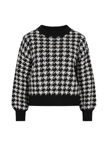 DreiMaster Klassik Damen Pullover in Schwarz Wollweiss