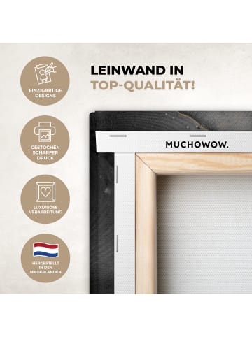 MuchoWow Leinwand bilder Abstrakte Kunst gold grau