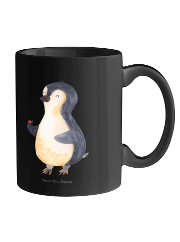 Mr. & Mrs. Panda Tasse Pinguin Marienkäfer ohne Spruch in Schwarz