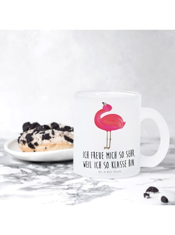 Mr. & Mrs. Panda Teebecher Flamingo Stolz mit Spruch in Transparent