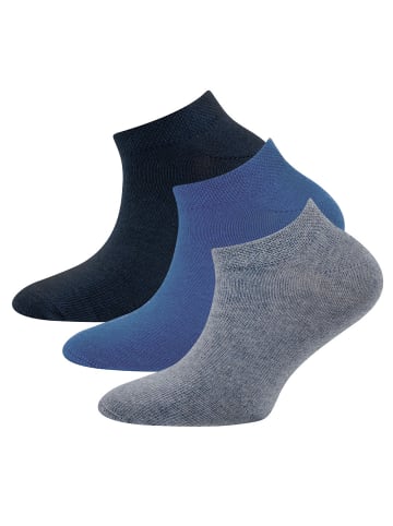 ewers 3er-Set Sneaker Socken Uni in jeans