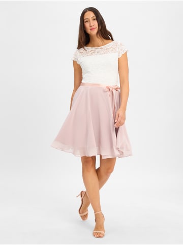SWING Abendkleid in ecru altrosa - 0001