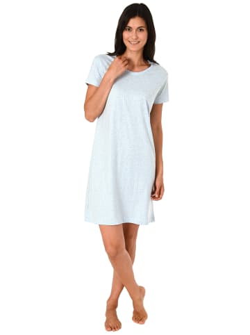 NORMANN Nachthemd kurzarm print - 45225 in grau