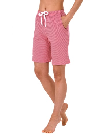 NORMANN Pyjama Bermuda kurze Hose gestreift Mix & Match in rot