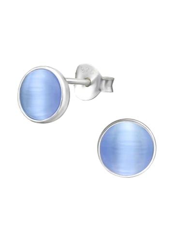 Alexander York Ohrringe, Ohrstecker MUSCHELPERLMUTT hellblau in 925 Sterling Silber, 2-tlg.