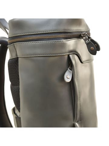 Buckle & Seam Siwa Rucksack Leder 47 cm Laptopfach in anthrazit