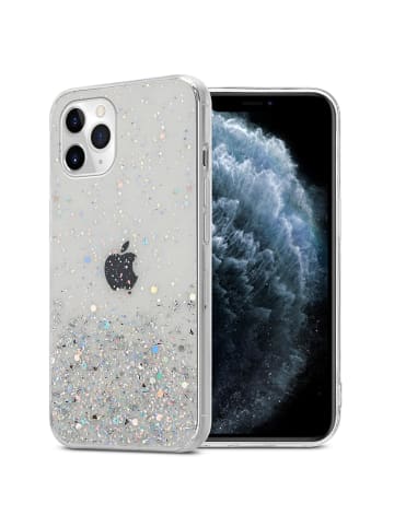 cadorabo Hülle für Apple iPhone 11 Glitter in Transparent mit Glitter