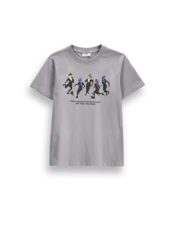Coccodrillo Baumwoll-t-shirt mit kurzen Ärmeln in grau