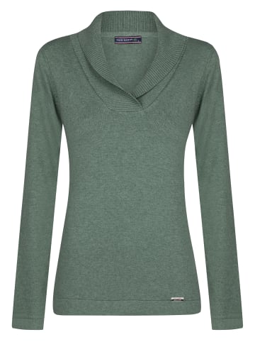 Felix Hardy Schlichter Schal Kragen Langarm Pullover in Grün