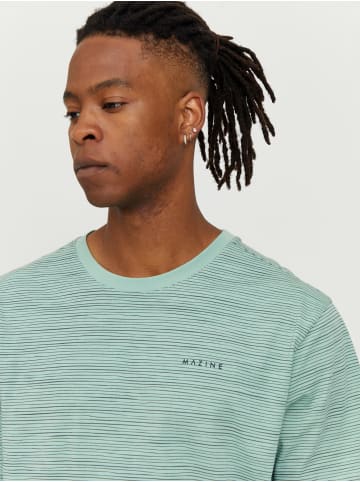 MAZINE T-Shirt Keith Striped T in cobalt green/night blue