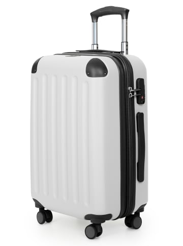 Hauptstadtkoffer Spree - Koffer Handgepäck Bordgepäck Trolley 55 x 36 x 21 cm erweiterbar max. 42 L, TSA in Weiß