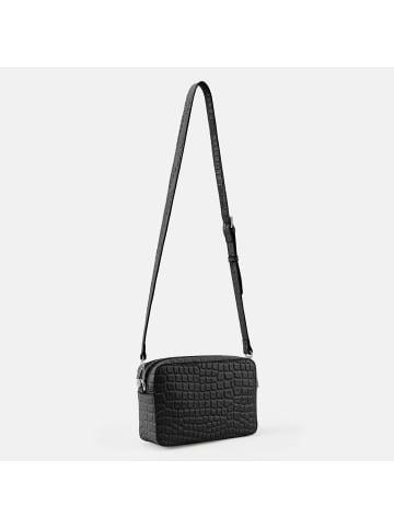 Seidenfelt Nesna Umhängetasche 22 cm in croco print black