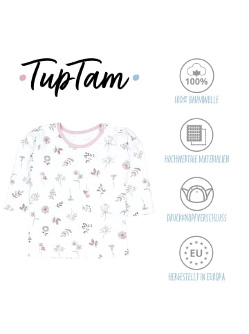 TupTam Baby Mädchen Langarmshirt 5er Set in beige/rosa