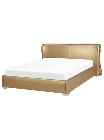 Beliani Doppelbett PARIS in Gold/Silber - (W) 195 x (H) 83 x (L) 228 cm
