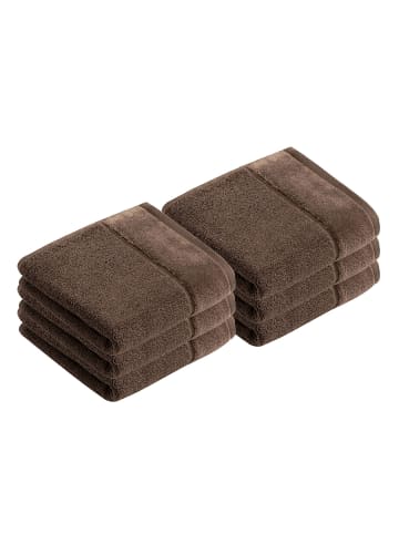 Vossen 6er Pack Gästetuch in toffee