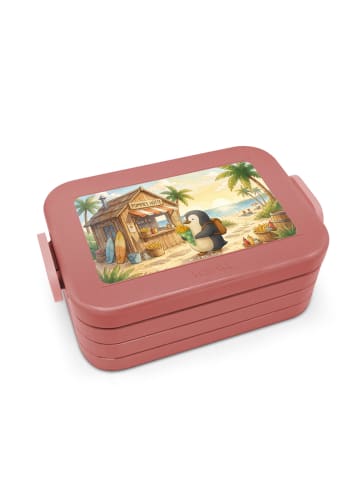 Mr. & Mrs. Panda Lunch Box Pinguin Pommestüte Design ohne Spruch in Rot Pastell