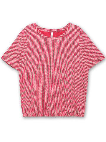 sheego Rundhalsshirt in magenta-gemustert