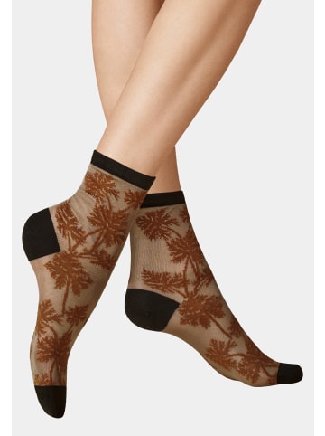 Kunert Socken Leaves Fashion in bronze