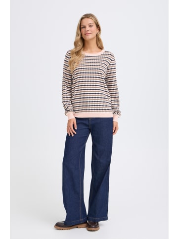 Fransa Langarm FRCAIA Regular fit in ROSE SMOKE STRIPE