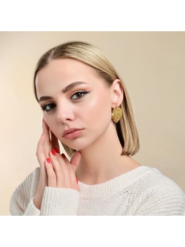 Adeliás Damen Ohrringe – Ohrstecker aus Edelstahl in gold