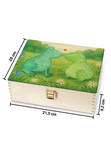 Mr. & Mrs. Panda Teekiste Frosch Liebe Design ohne Spruch in Weiß