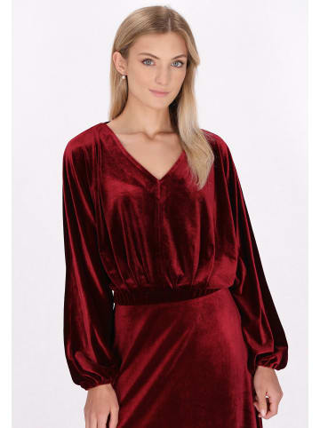 DreiMaster Klassik Damen Bluse in Dunkelrot