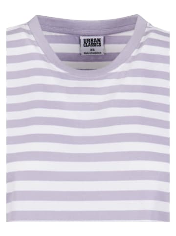 Urban Classics Urban Classics Damen Ladies Regular Striped Tee in white/dustylilac