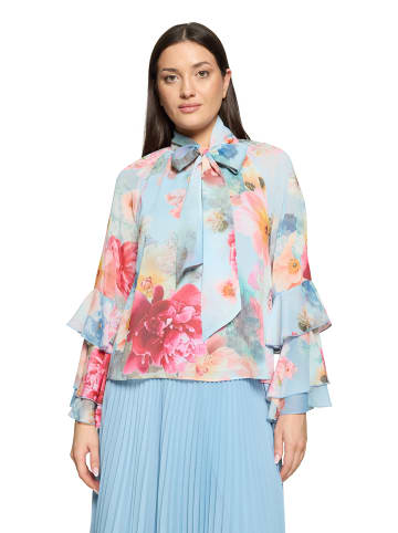 Vera Mont Chiffonbluse mit Volant in Blue/Rosé