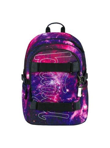 BAAGL 5-tlg. Set: Schulrucksack Skate in Weiß Galaxy