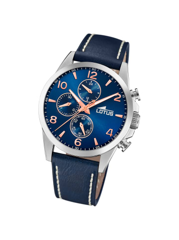 Lotus Analog-Armbanduhr Lotus Khrono blau groß (ca. 41mm)
