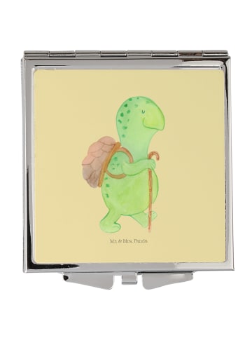 Mr. & Mrs. Panda Handspiegel Schildkröte Wanderer ohne Spruch in Gelb Pastell