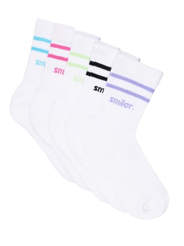 smiler. Basicsocken 5er Set pastel Cush Crew Tennissocken "tennis sockies." in weiss