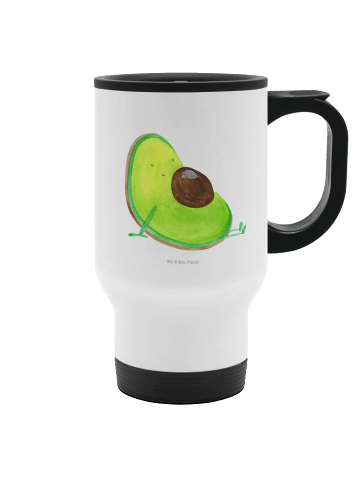 Mr. & Mrs. Panda thermosbecher Avocado Schwangerschaft ohne Spruch in Weiß