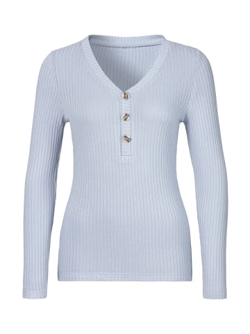 LASCANA Langarmshirt in hellblau