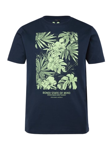 Men Plus Kurzarm T-Shirt in navy blau
