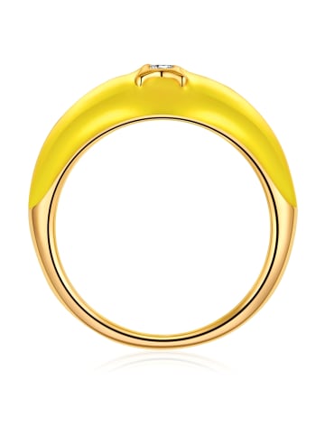 Glanzstücke München Ring Sternzeichen Zwillinge aus Sterling Silber mit Zirkonia in gelbgold