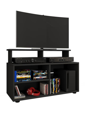 VCM  TV Lowboard Fernsehschrank Konsole Balansia in Schwarz