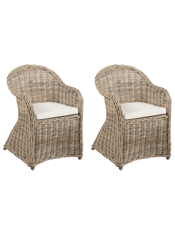 Beliani 2er-Set Sessel SUSUA II in Beige