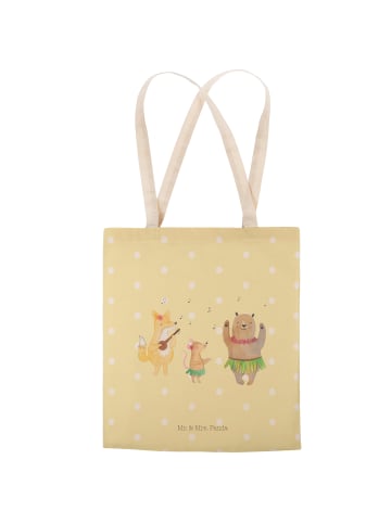 Mr. & Mrs. Panda Tote Bag Waldtiere Aloha ohne Spruch in Gelb Pastell