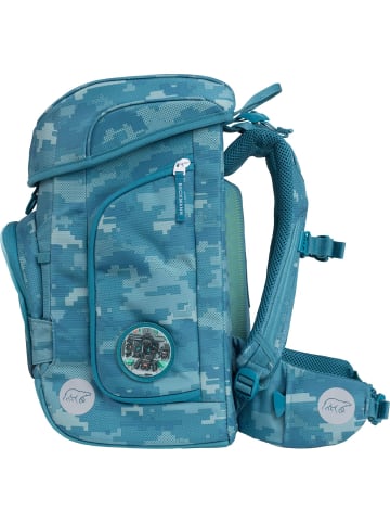 BECKMANN Plus Air Schulranzen-Set 6-tlg. Jungle Game in blau