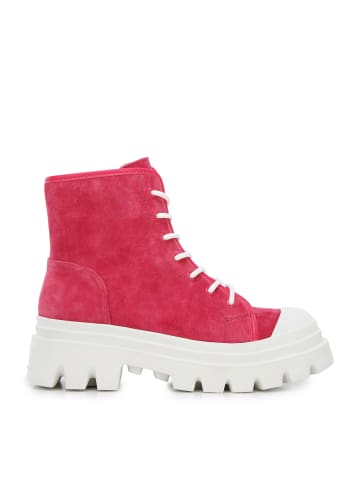 Wittchen Nubuck combat boots in Rosa