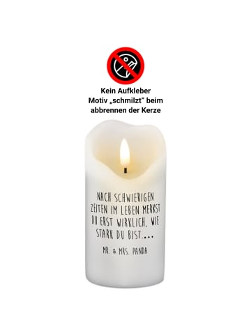 Mr. & Mrs. Panda Kerze Tintenfisch mit Spruch in Weiß