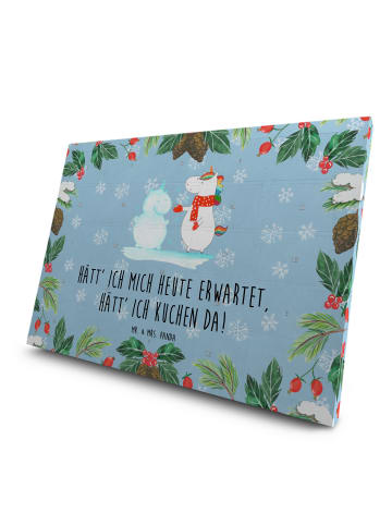 Mr. & Mrs. Panda Advents-Teekalender Einhorn Schneemann mit Spruch in Eisblau
